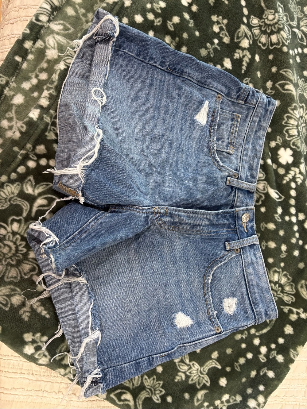 Lucky Brand Distressed Blue Denim Cutoff Shorts